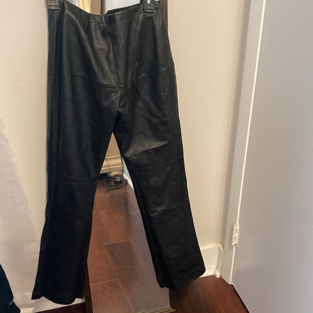 Black Leather Pants.Size 4